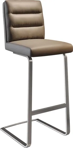 Barová židle Pela-Flex pravá kůže béžová konzolová podnož