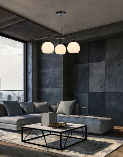 Závěsná lampa Caldera 3x60W E27 stínidlo bílé