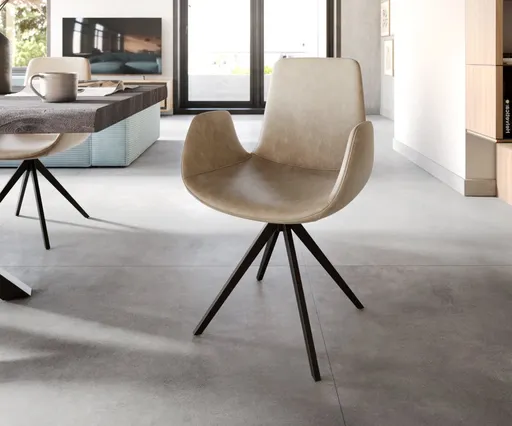 Otočná židle Ilia-Flex s područkami křížová podnož hranatá