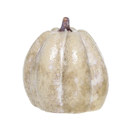 Béžová latté keramická dekorace dýně Rennes - Ø 12*14 cm  Chic Antique