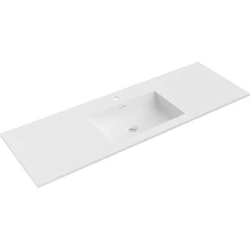 MEXEN Otis umyvadlo zapuštěné do desky 141 x 46,5, bílá mat 25181401