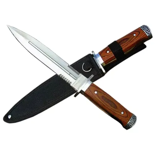 Vojenský lovecký nůž/dýka s pouzdrem 28 cm