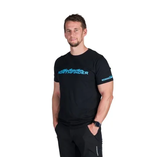 Northfinder FERDINAND Pánské outdoorové triko, černá, velikost
