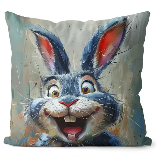 Polštář Šťastný králíček (Velikost: 40 x 40 cm)