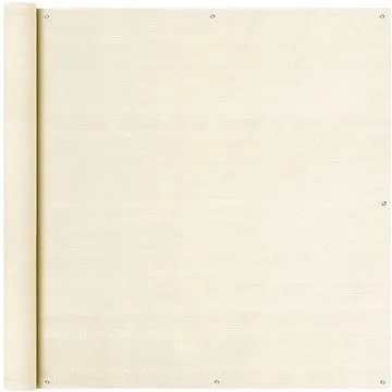 Balkonová zástěna krémová 120 x 300 cm HDPE (310928)