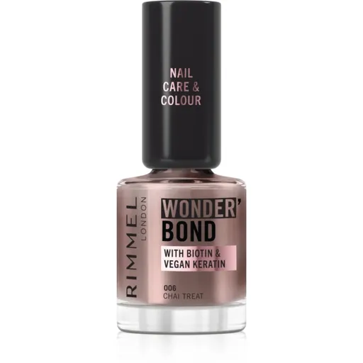 Rimmel Wonder'Bond lak na nehty odstín 006 Chai Treat 12 ml