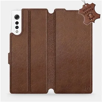 Flip pouzdro na mobil LG Velvet - Hnědé - kožené -  Brown Leather (5903516302611)