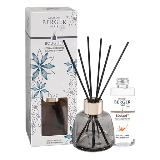Maison Berger Paris Dárková sada aroma difuzér Rosalie šedý + náplň Intenzivní třpyt 90 ml
