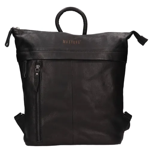 Dámský kožený trendy batoh Mustang Sevila - černá