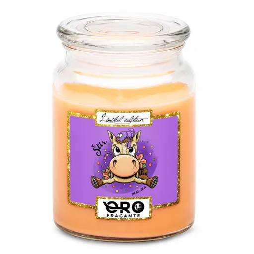 Svíčka Koňská znamení – štír (Vůně svíčky: Tropické ovoce)