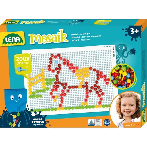 Lena Mozaika velká, 200ks, 10mm hladká