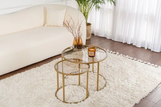 Sada konferenčních stolků Aurum - 60, 42 - Gold, Bronze