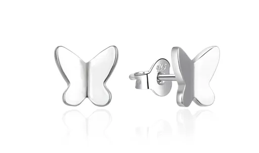 Agato Stříbrné náušnice Motýlci AGT-E174P