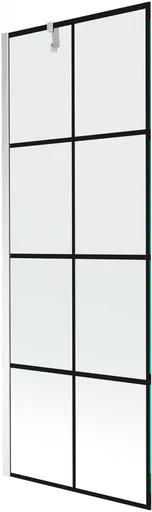 MEXEN/S Next vanová zástěna FIX 70 x 150, černá dekor, chrom 895-070-000-00-77-01