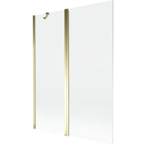 MEXEN MIST vanová zástěna 130x150 cm 6mm f+s, zlatá, čirá 8A9-130-011-50-00
