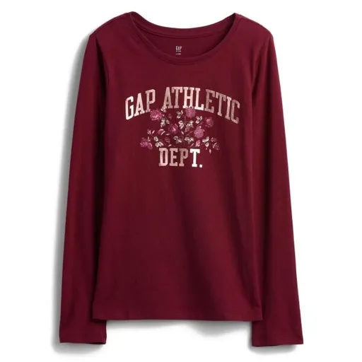 GAP V-OCT LS VAL GR Dívčí triko, červená, velikost