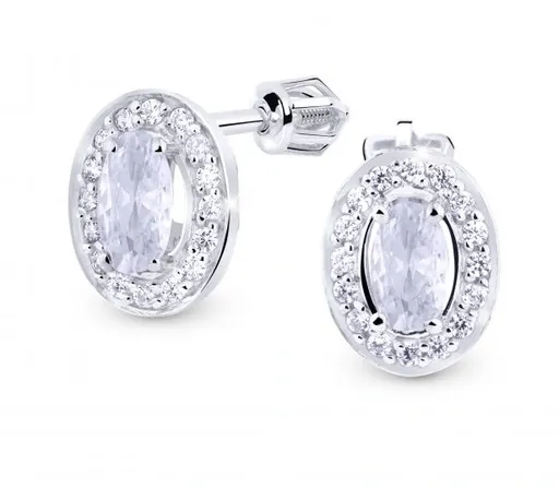 Cutie Jewellery Třpytivé zlaté náušnice se zirkony Z8049-30-X-2 čirá