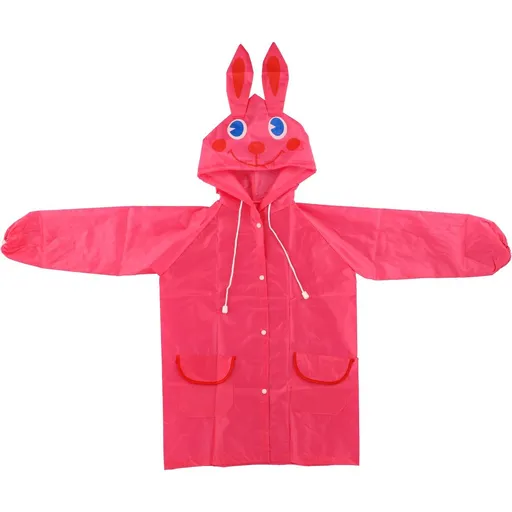 Pláštěnka dětská králík velikost 110 - 120 cm růžová