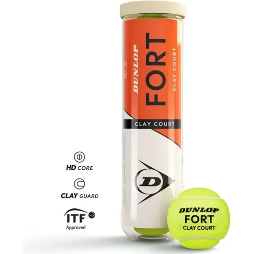 Dunlop FORT CLAY COURT Tenisové míče, žlutá, velikost
