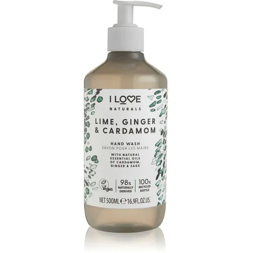 I Love Naturals Lime, Ginger & Cardamom tekuté mýdlo na ruce 500 ml