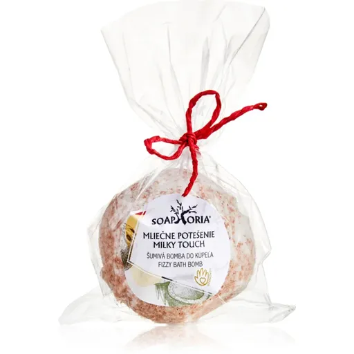 Soaphoria Milky Touch Fizzy Bath Bomb regenerační koupelový balistik se zpevňujícím účinkem 85 g