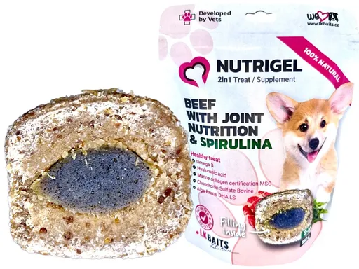 LK Baits Pet Pamlsek Nutrigel Dog Hovězí s kloubní výživou a spirulinou,LK Baits Pet Pamlsek Nutrigel Dog Hovězí s kloubní výživou a spirulinou
