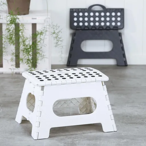 Haushalt international Plastová skládací stolička, bílá, nosnost 150 kg