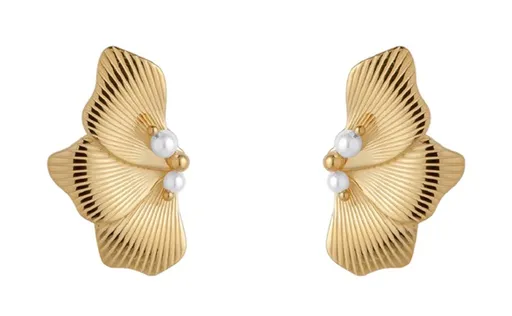 Liu Jo Jedinečné pozlacené náušnice se syntetickými perlami LJ3079