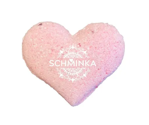 Schminka Šumivé máslové srdíčko do koupele Růže 45 g