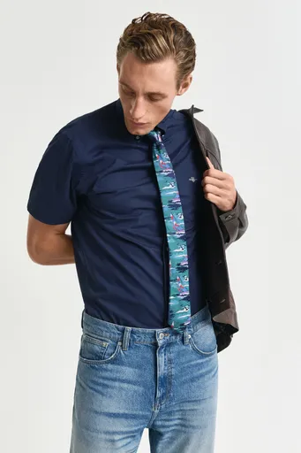 KOŠILE GANT REG CLASSIC POPLIN SS SHIRT MARINE