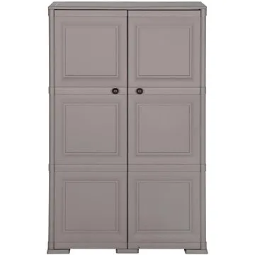 Plastová skříňka design dřeva šedá 340593 (340593)