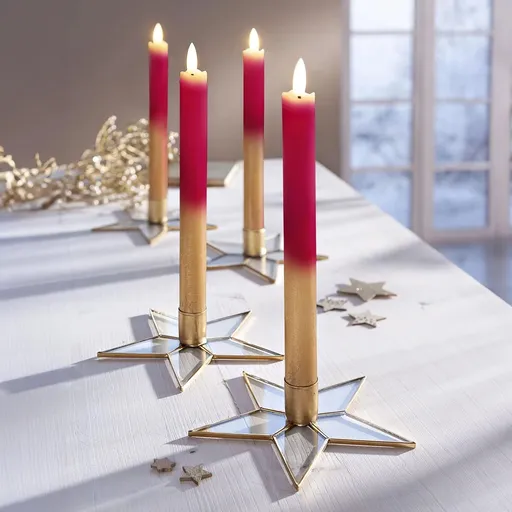 Weltbild LED Voskové svíčky Magenta Shine, 4 ks