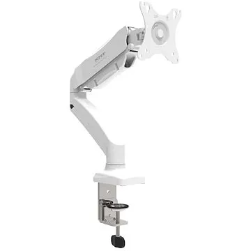 PORT CONNECT držák na monitor na hranu stolu/šroub, 1rameno, VESA do 32", bílý (901110)