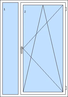 NOVÉ!!! Balkónové dveře REHAU Smartline+, pravé s bočním fixem 1400 x 2000
