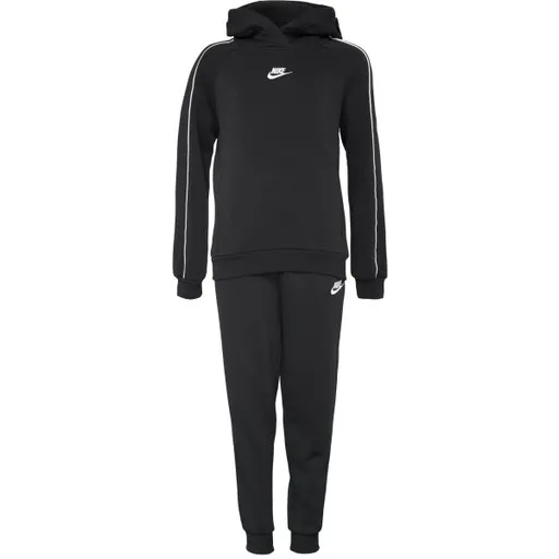 Nike K SPORTSWEAR CLUB FLC HDY TRACKSUIT Dětská tepláková souprava, černá, velikost