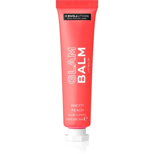 Revolution Relove Glam Balm výživný balzám na rty s vůní Pretty Peach 15 g
