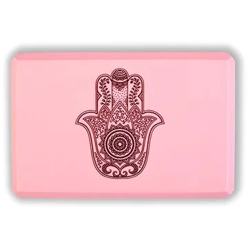 YOGGYS - Cihlička na jógu růžová HAMSA (745125292182)