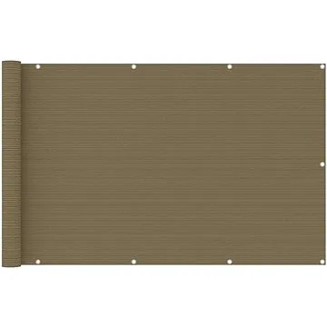 Balkonová zástěna taupe 120 x 400 cm HDPE (310965)
