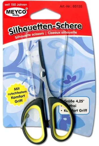 Siluetové nůžky s ostrou špičkou - 10 cm