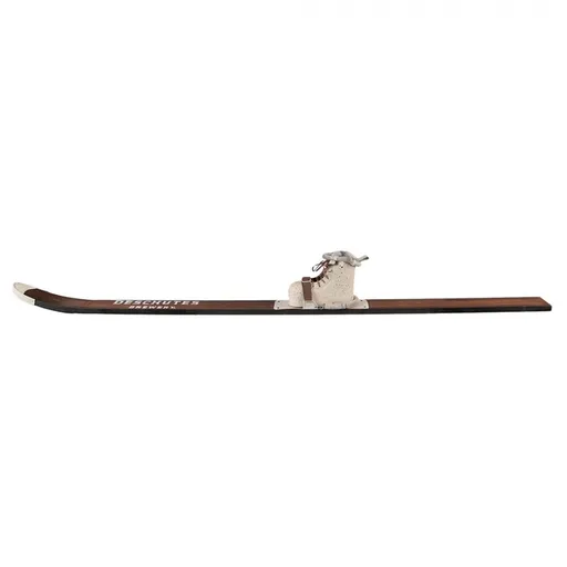 Hnědá antik dřevěná dekorace lyže s botou Ski Vintage - 7*15*140 cm Clayre & Eef