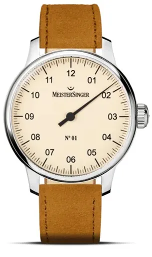 MeisterSinger N°01 AM3303 - Hnědý semišový řemínek