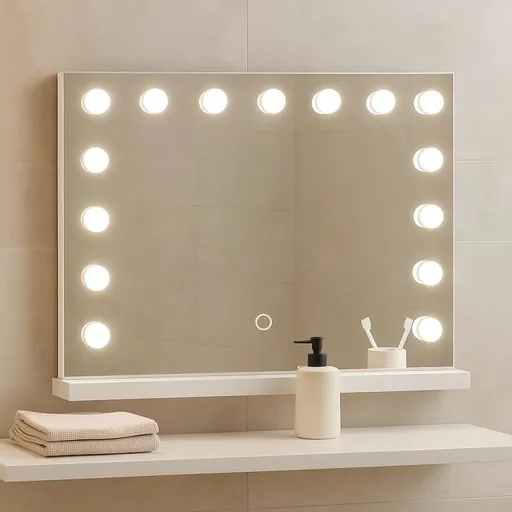 Aquamarin Koupelnové LED zrcadlo Hollywood, 58 x 43 cm 80793