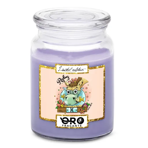 Svíčka Koňská znamení – ryby (Vůně svíčky: Levandule)