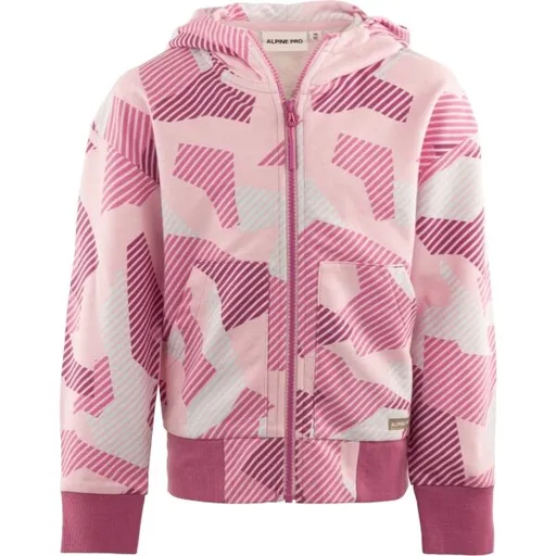 ALPINE PRO BORCO Dívčí mikina, růžová, velikost 104-110