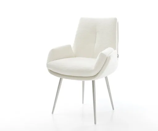 Jídelní židle Clea-Flex bouclé měkký béžová 4-nohá zúžená