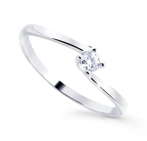 Cutie Jewellery Něžný třpytivý prsten z bílého zlata Z8013-10-X-2 56 mm