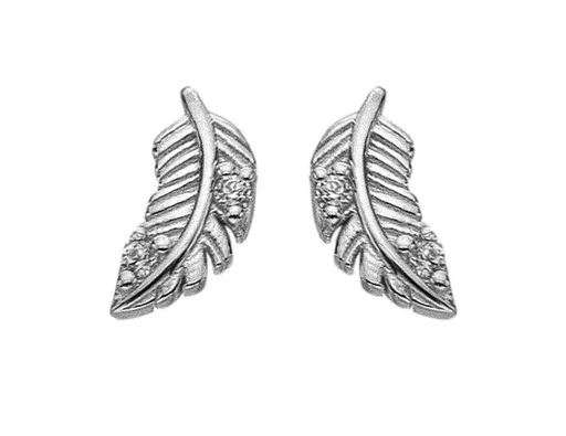 Hot Diamonds Stříbrné náušnice Pírko Silver Whisper SWE008