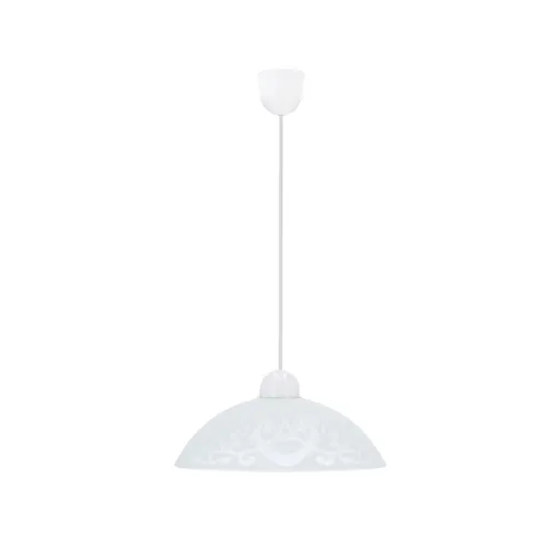 Závěsná lampa Bronte 1x60W E27 stínidlo bílé se vzorem