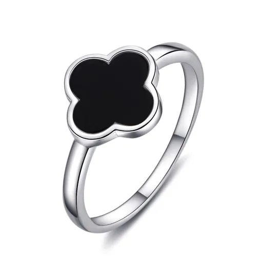 MOISS Stylový stříbrný prsten Čtyřlístek R0004462-P 52 mm