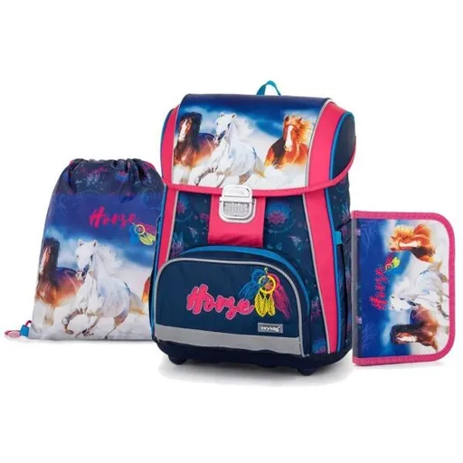 Oxybag SET KŮŇ Školní set, tmavě modrá, velikost